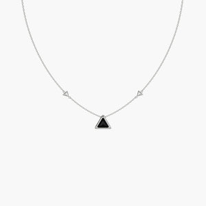 Necklace Be The One Gem White Gold Onix