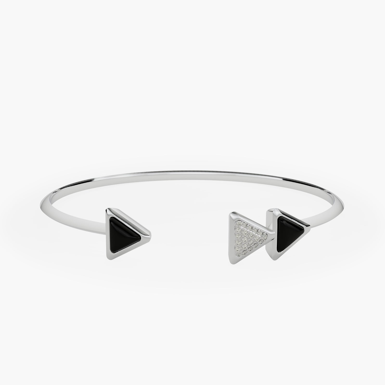 Bracelet Dove Vai Forward Exquisite White Gold Onix and Diamonds