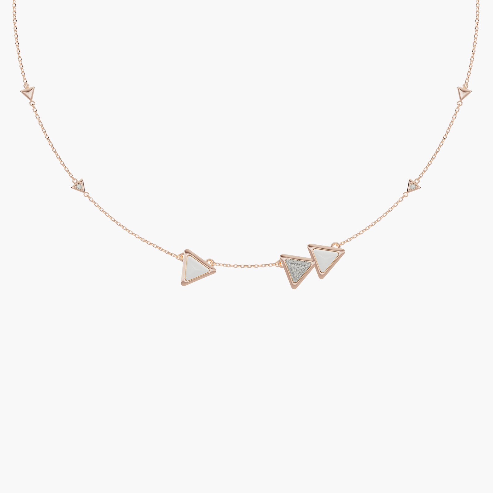 Necklace Dove Vai Forward Exquisite Rose Gold Kogolong and Diamonds