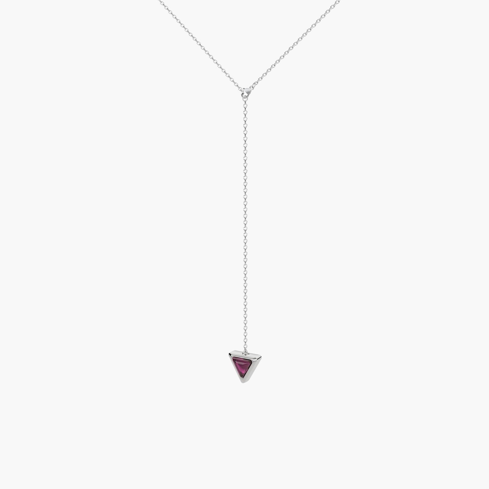Necklace Multi Mirror Exquisite White Gold Pink Garnet and Diamonds