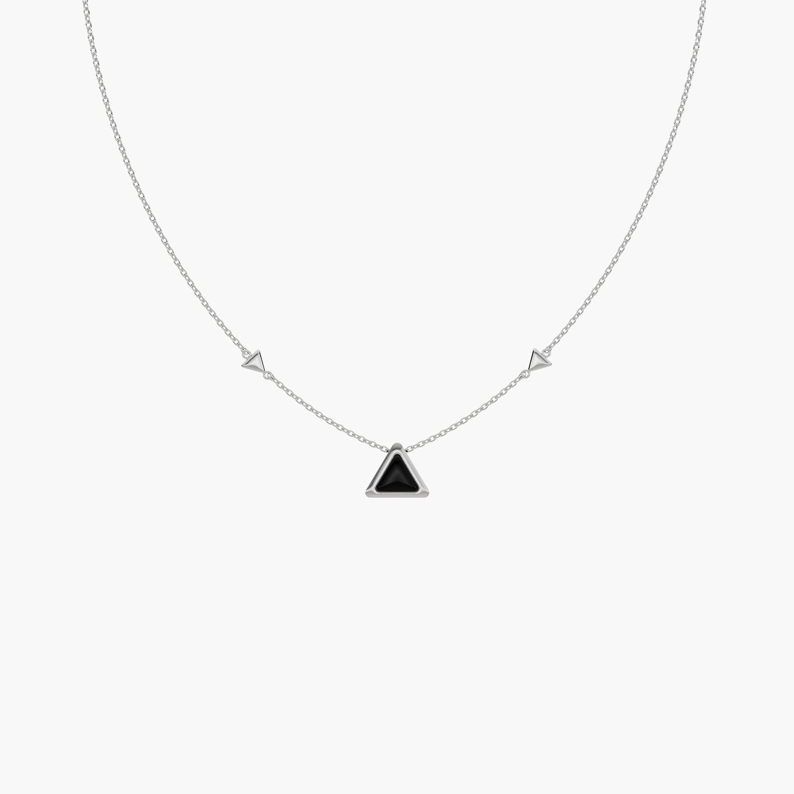 Necklace Be The One Gem White Gold Onix