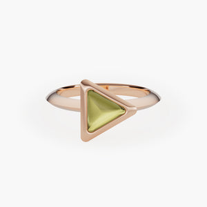 Anello Be The One Gem Oro Rosa Tormalina Verde