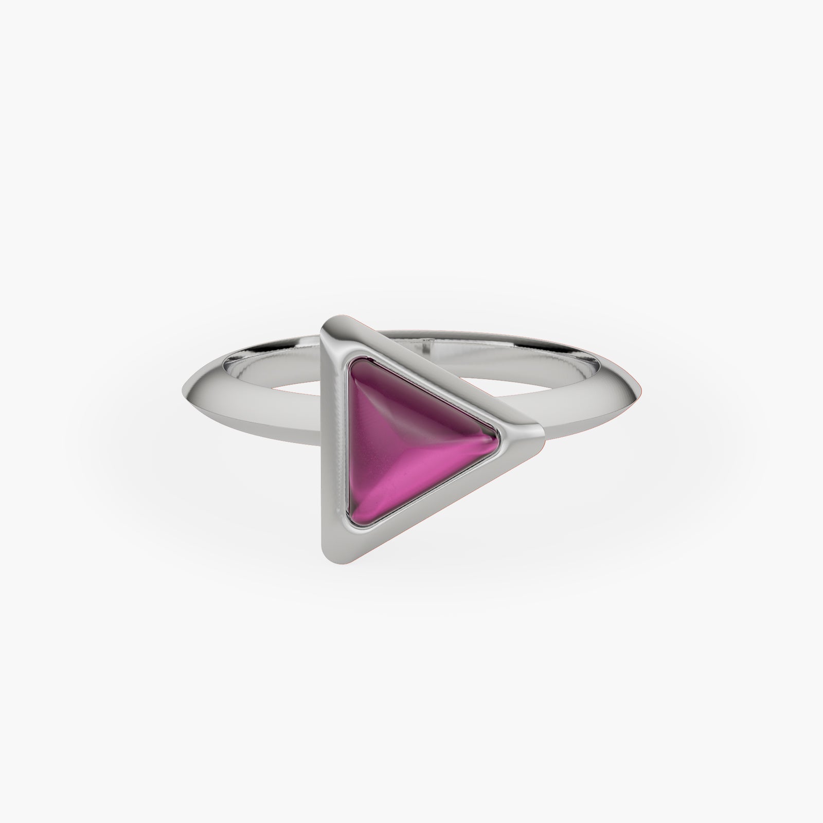 Ring Be The One Gem White Gold Pink Garnet
