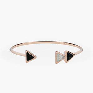 Bracelet Dove Vai Forward Exquisite Rose Gold Onix and Diamonds