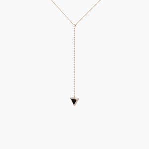 Necklace One Mirror Exquisite Rose Gold Onix and Diamonds