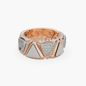 Ring Mirror Exquisite Rose Gold Kogolong and Diamonds