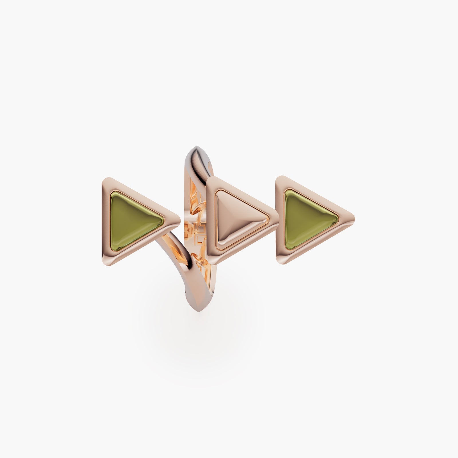 Ring Dove Vai Forward Gem Rose Gold Green Tourmaline